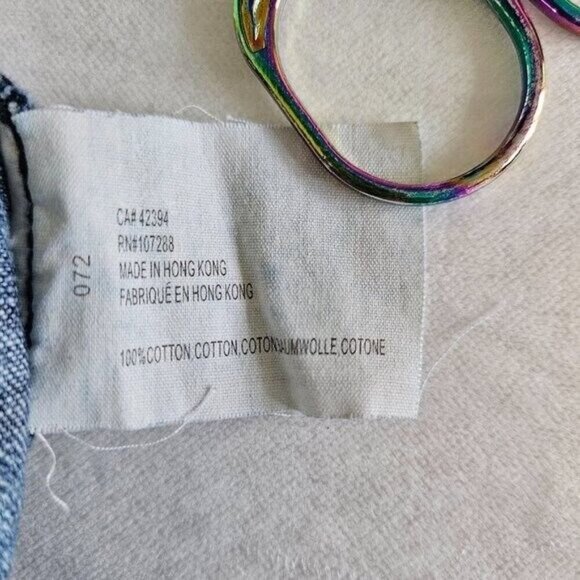 EDC by Esprit Jeans Women Youth US 9 Faded Blue Cropped Faux Cargo Pockets Y2K - Picture 13 of 16